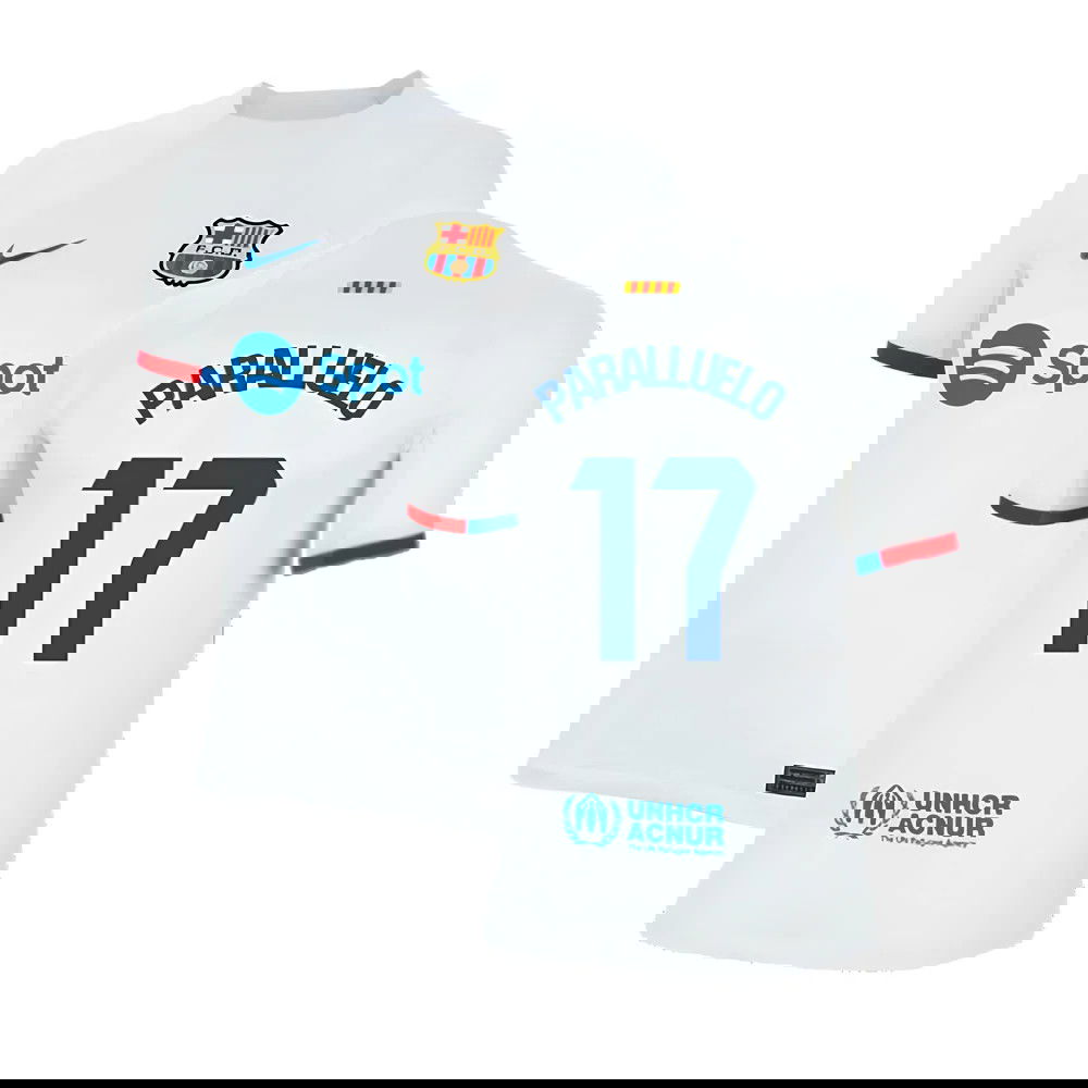 2023-2024 Barcelona Away Shirt (Kids) (Paralluelo 17)