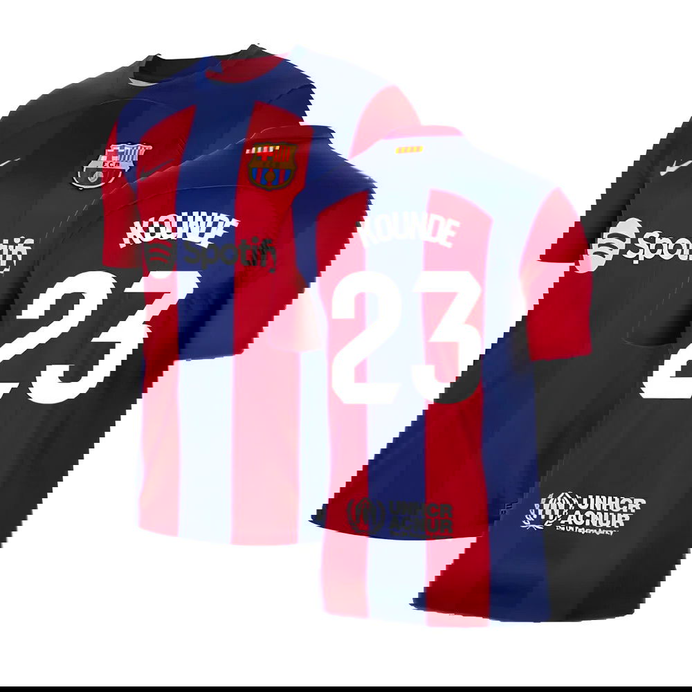 2023-2024 Barcelona Home Shirt (Kounde 23)