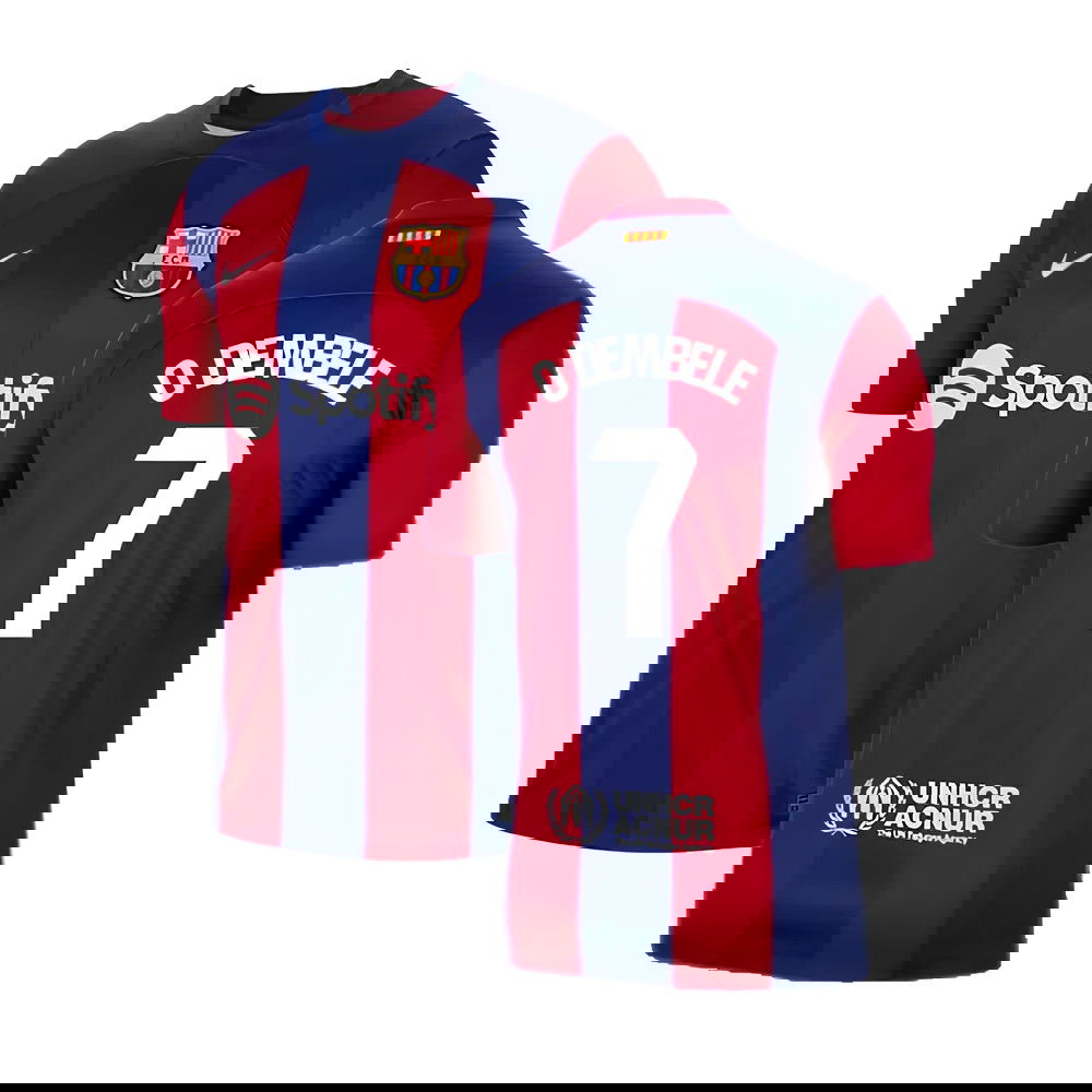 2023-2024 Barcelona Home Shirt (O Dembele 7)