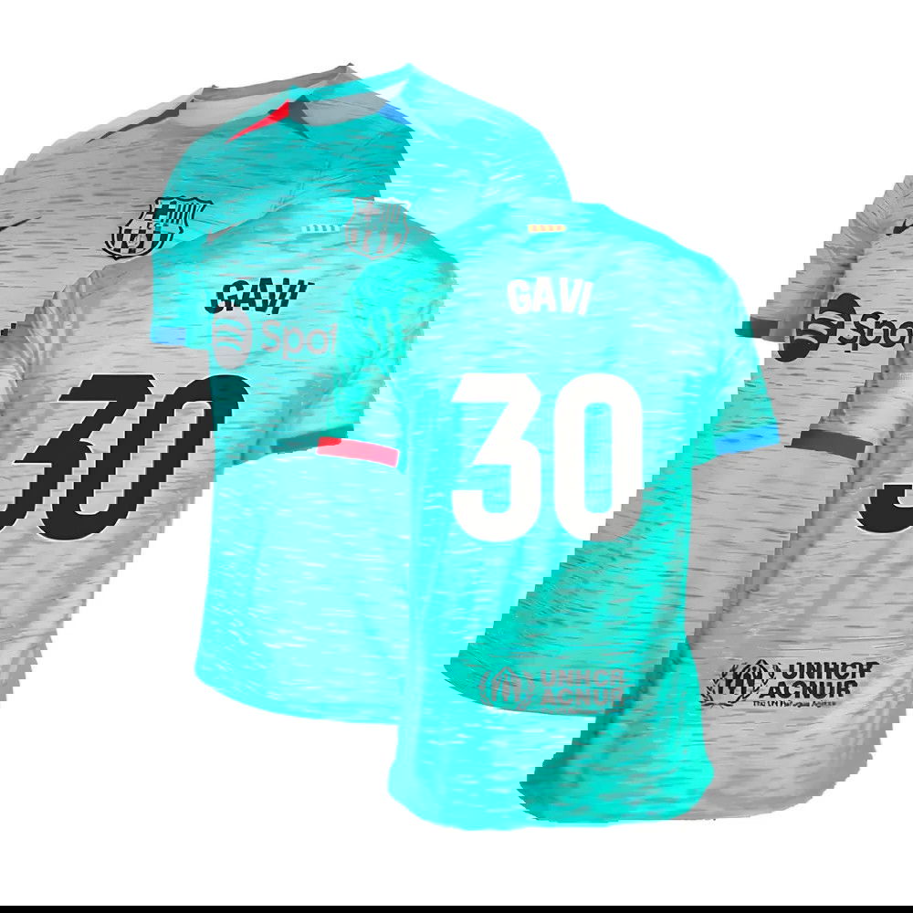 2023-2024 Barcelona Third Shirt (Gavi 30)