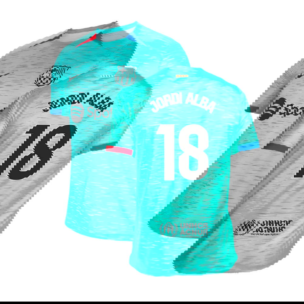 2023-2024 Barcelona Third Shirt (Jordi Alba 18)