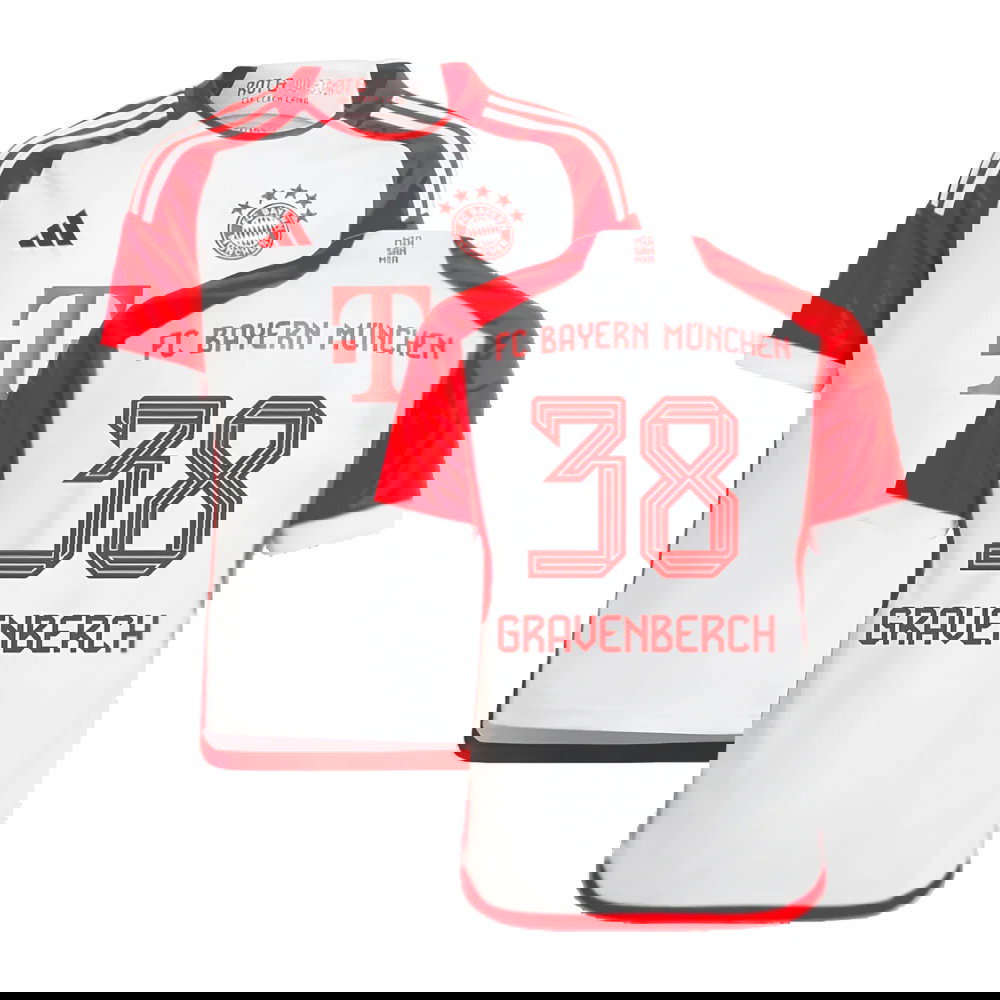 2023-2024 Bayern Munich Home Shirt (Kids) (Gravenberch 38)