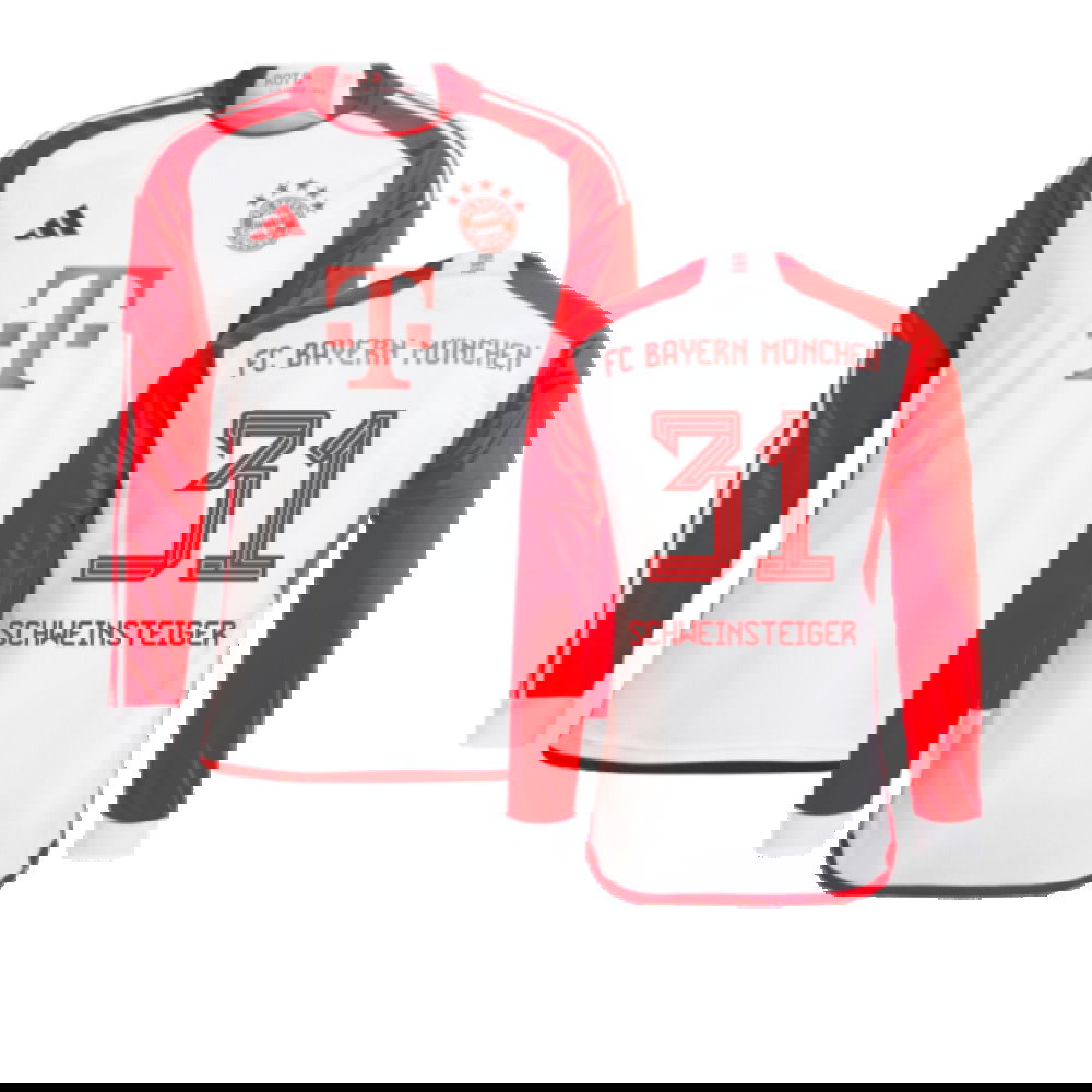 2023-2024 Bayern Munich Long Sleeve Home Shirt (Kids) (Schweinsteiger 31)