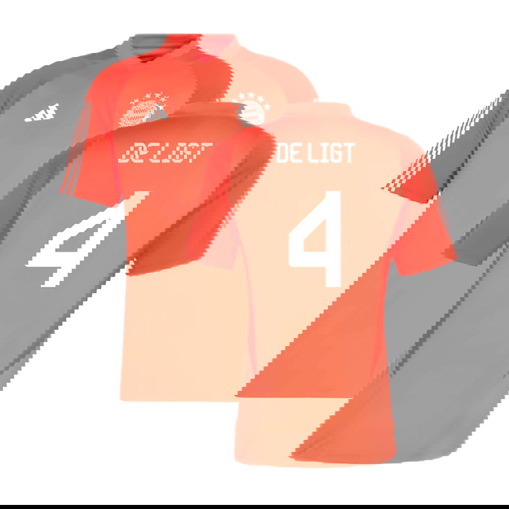 2023-2024 Bayern Munich Training Jersey (Red) (De Ligt 4)