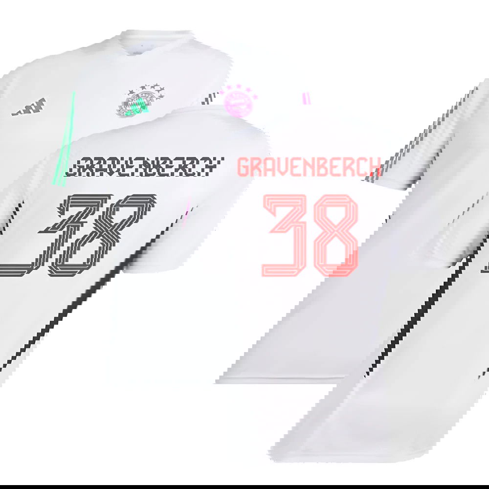 2023-2024 Bayern Munich Training Shirt (White) (Gravenberch 38)
