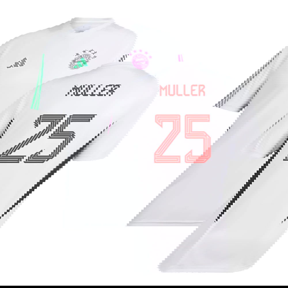 2023-2024 Bayern Munich Training Shirt (White) (Muller 25)