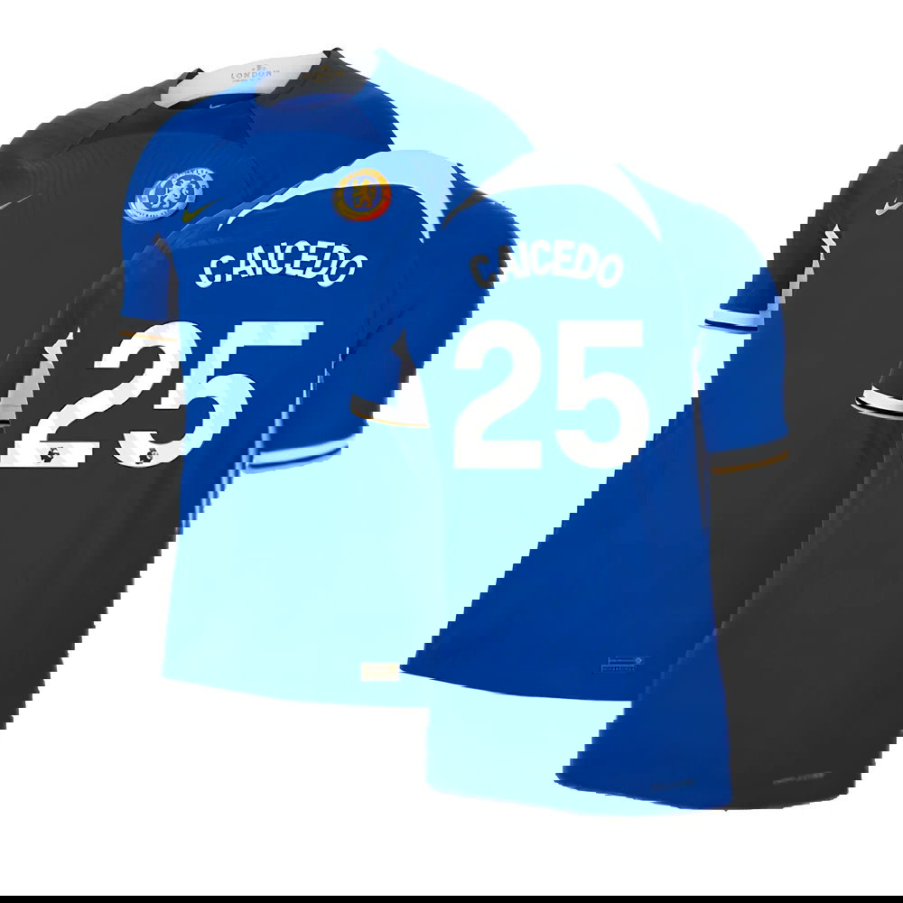 2023-2024 Chelsea Home Authentic Shirt (Caicedo 25)