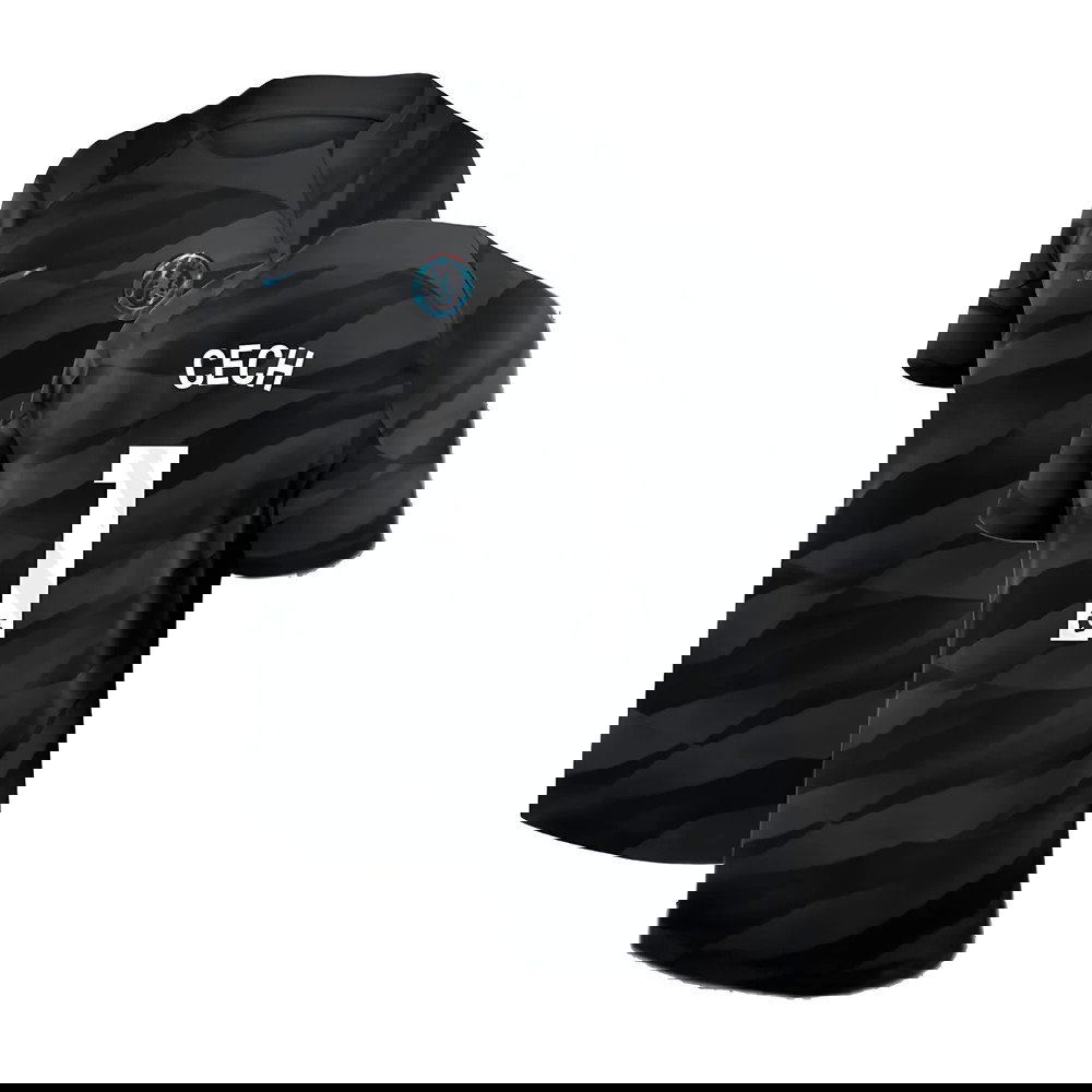 2023-2024 Chelsea Home Goalkeeper Shirt (Black) - Kids (Cech 1)