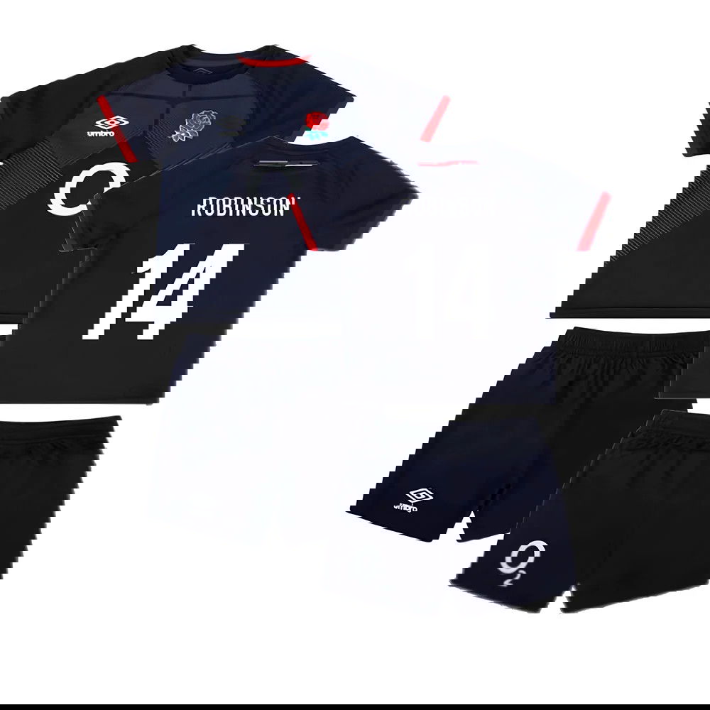 2023-2024 England Rugby Alternate Replica Infant Kit (Robinson 14)