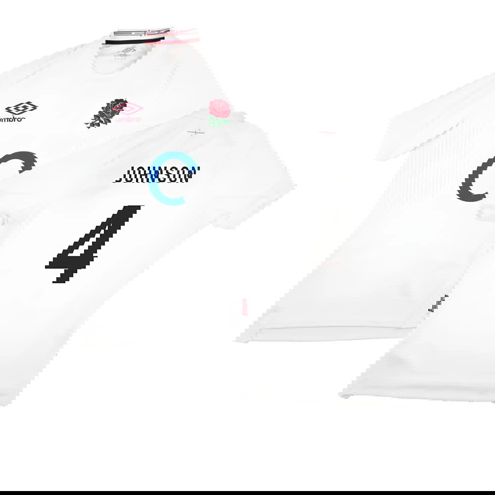 2023-2024 England Rugby Home Pro Jersey (Johnson 4)