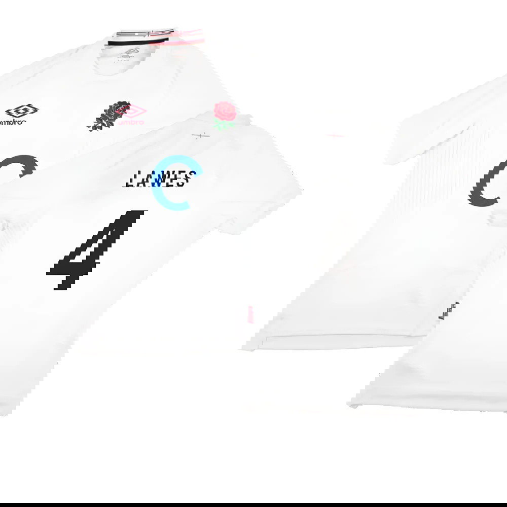 2023-2024 England Rugby Home Pro Jersey (Lawes 4)