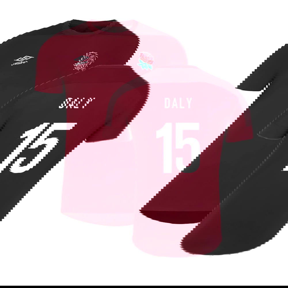 2023-2024 England Rugby Presentation T-Shirt (Tibetan Red) (Daly 15)