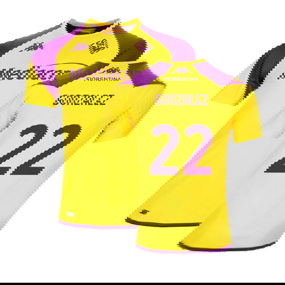 2023-2024 Fiorentina Training Shirt (Yellow) (Gonzalez 22)