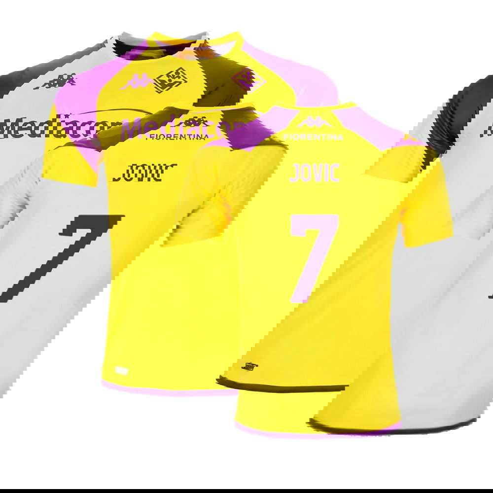 2023-2024 Fiorentina Training Shirt (Yellow) (Jovic 7)