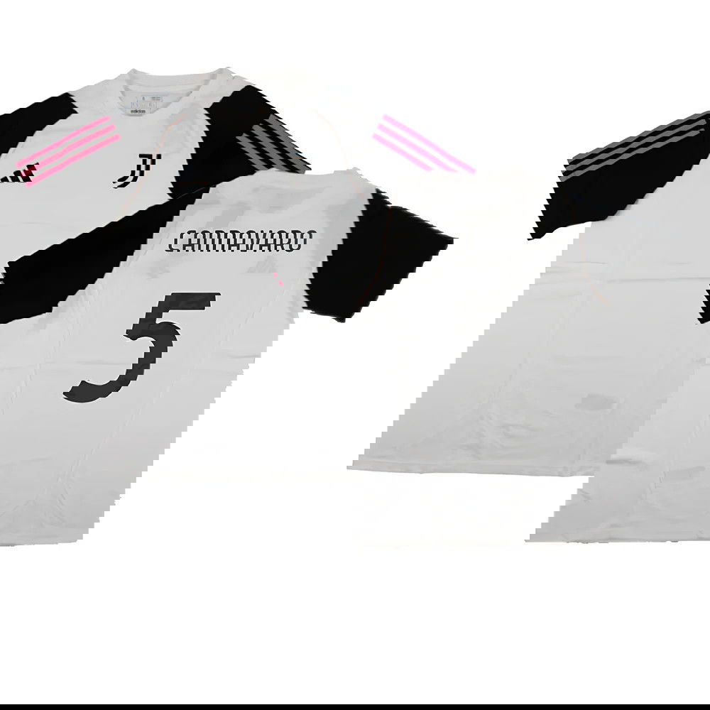 2023-2024 Juventus Cotton Tee (White) (CANNAVARO 5)