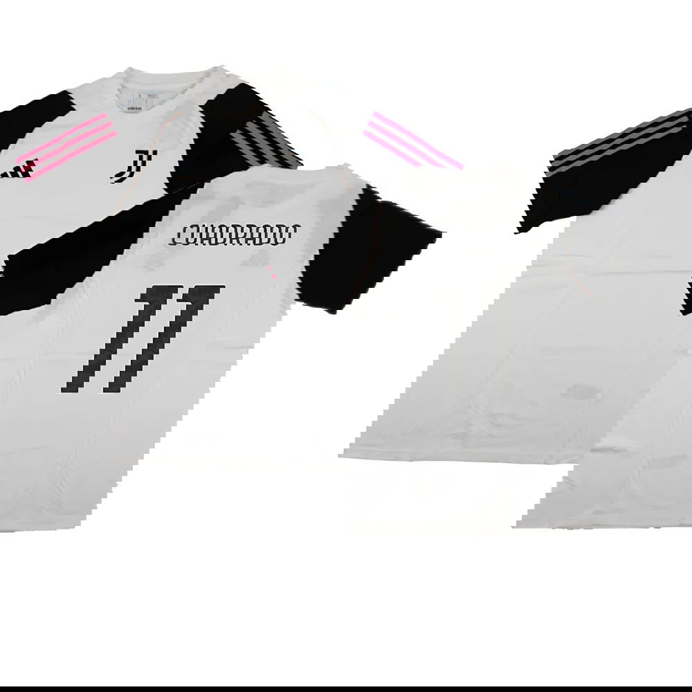 2023-2024 Juventus Cotton Tee (White) (CUADRADO 11)