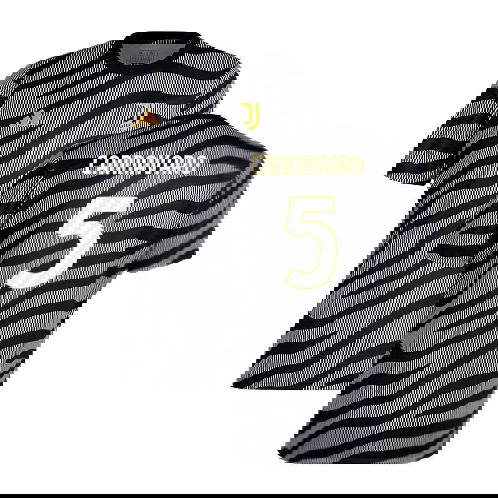 2023-2024 Juventus Pre-Match Shirt (Black) (CANNAVARO 5)