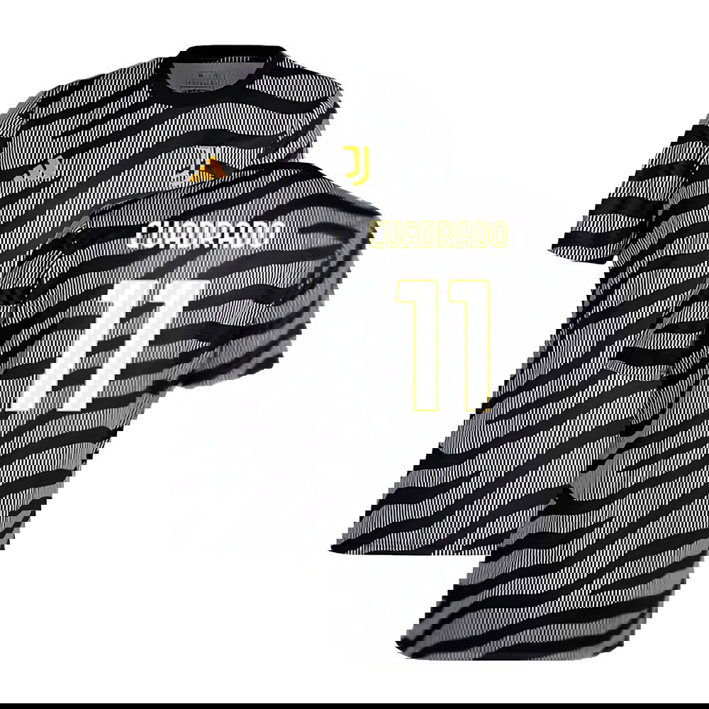 2023-2024 Juventus Pre-Match Shirt (Black) (CUADRADO 11)