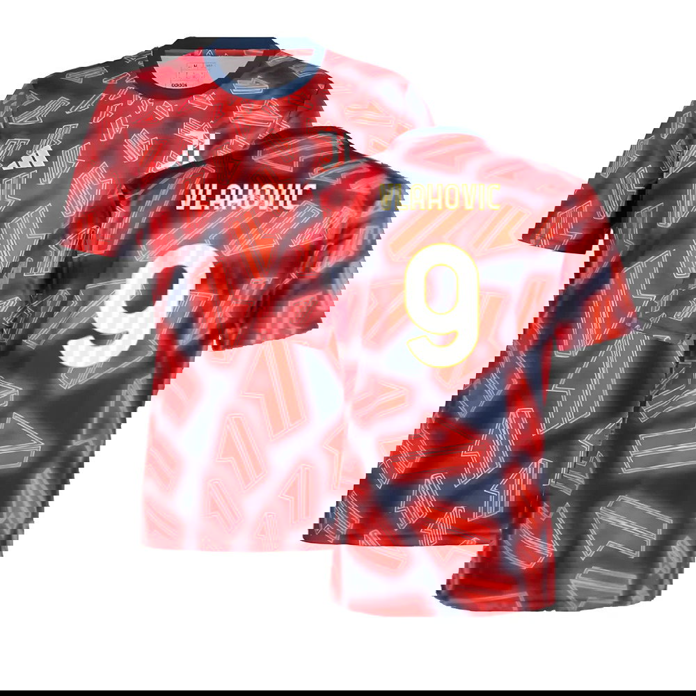 2023-2024 Juventus Pre Match Shirt (Night Indigo) (VLAHOVIC 9)