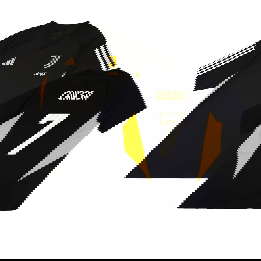 2023-2024 Juventus Training Shirt (Black) (CHIESA 7)