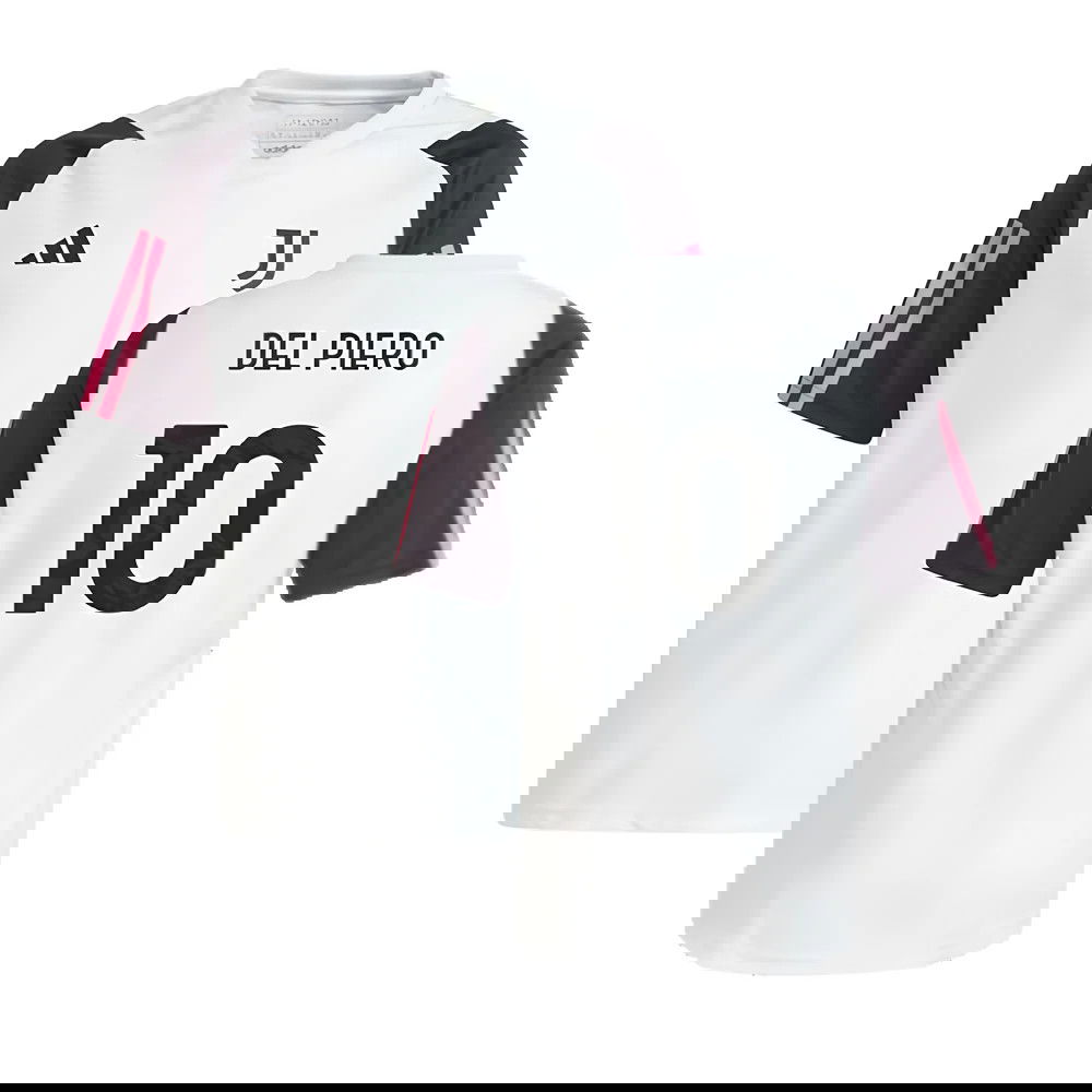 2023-2024 Juventus Training Shirt (White) - Kids (DEL PIERO 10)