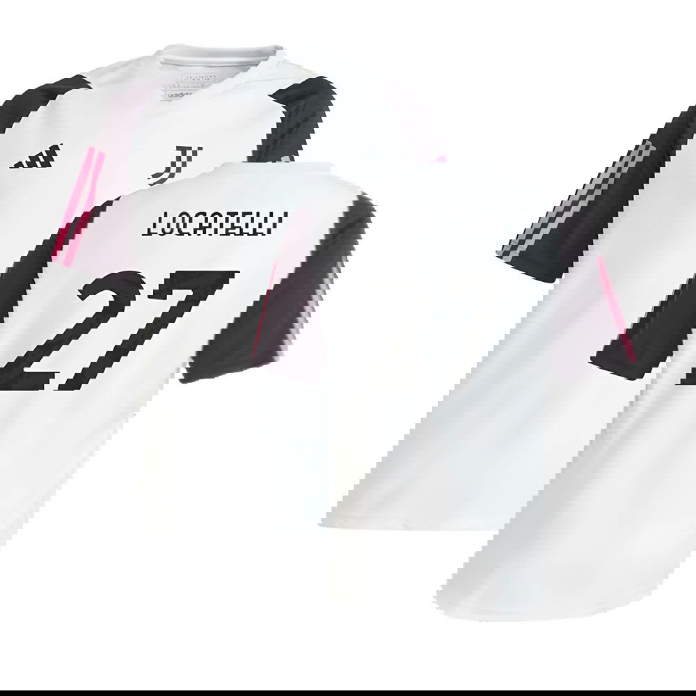 2023-2024 Juventus Training Shirt (White) - Kids (LOCATELLI 27)