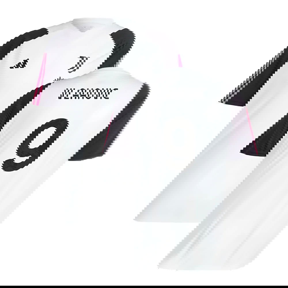 2023-2024 Juventus Training Shirt (White) (VLAHOVIC 9)