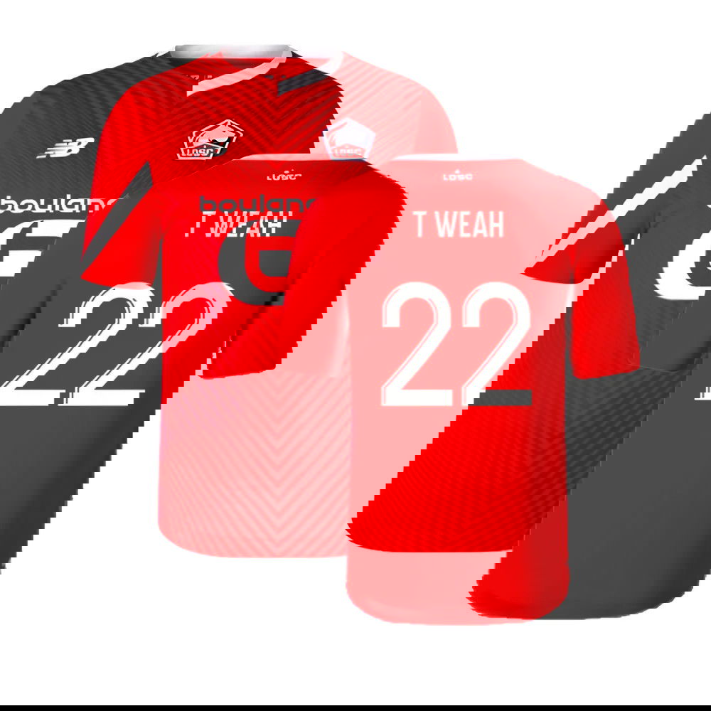 2023-2024 Lille Home Shirt (T Weah 22)