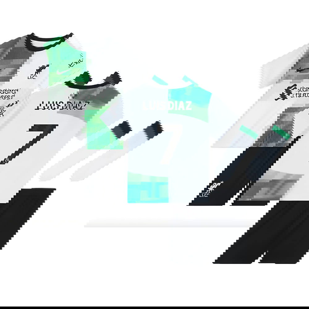 2023-2024 Liverpool Away Infant Baby Kit (Luis Diaz 7)