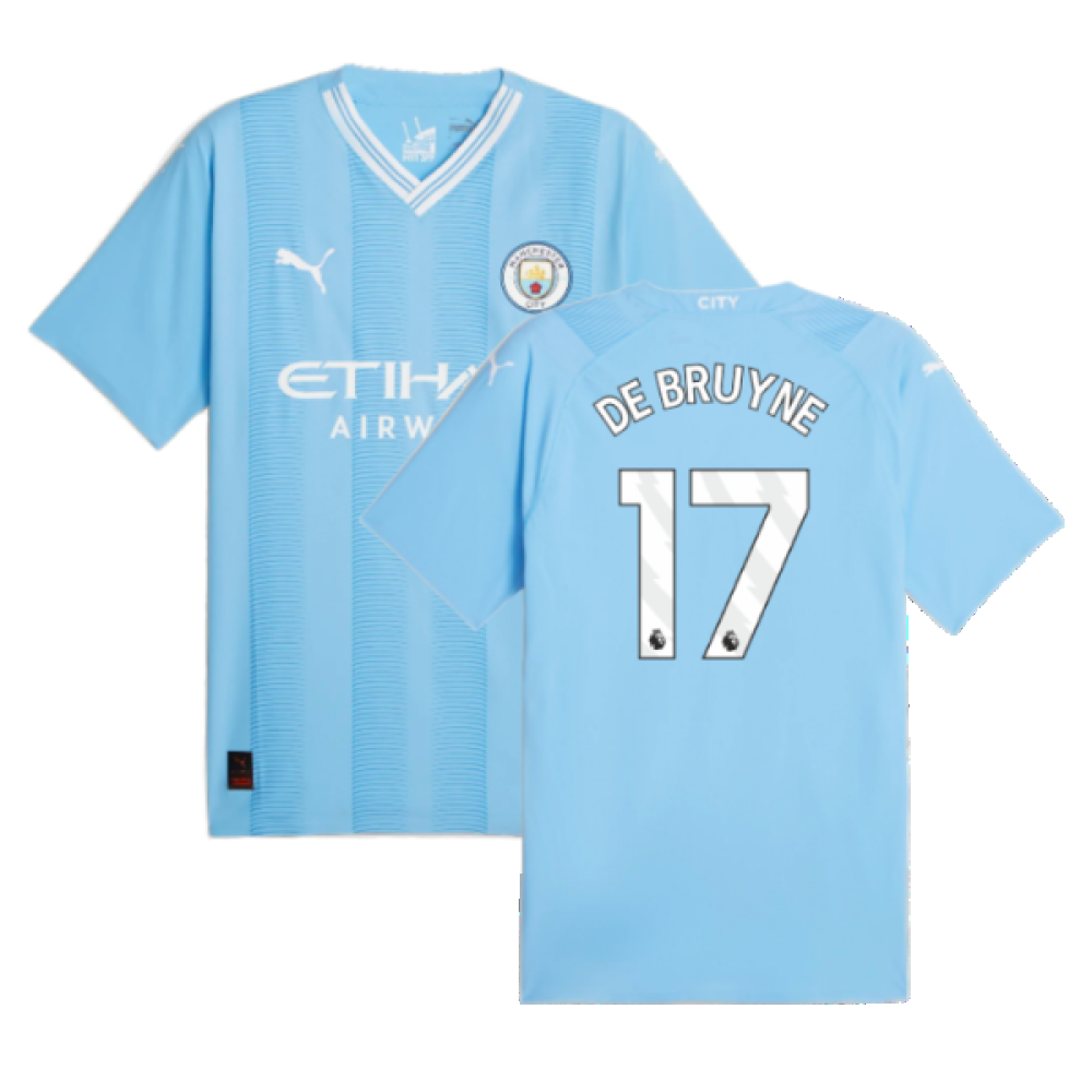 2023-2024 Man City Authentic Home Shirt (DE BRUYNE 17)