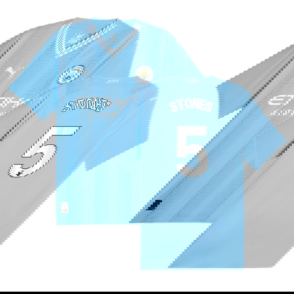 2023-2024 Man City Authentic Home Shirt (STONES 5)
