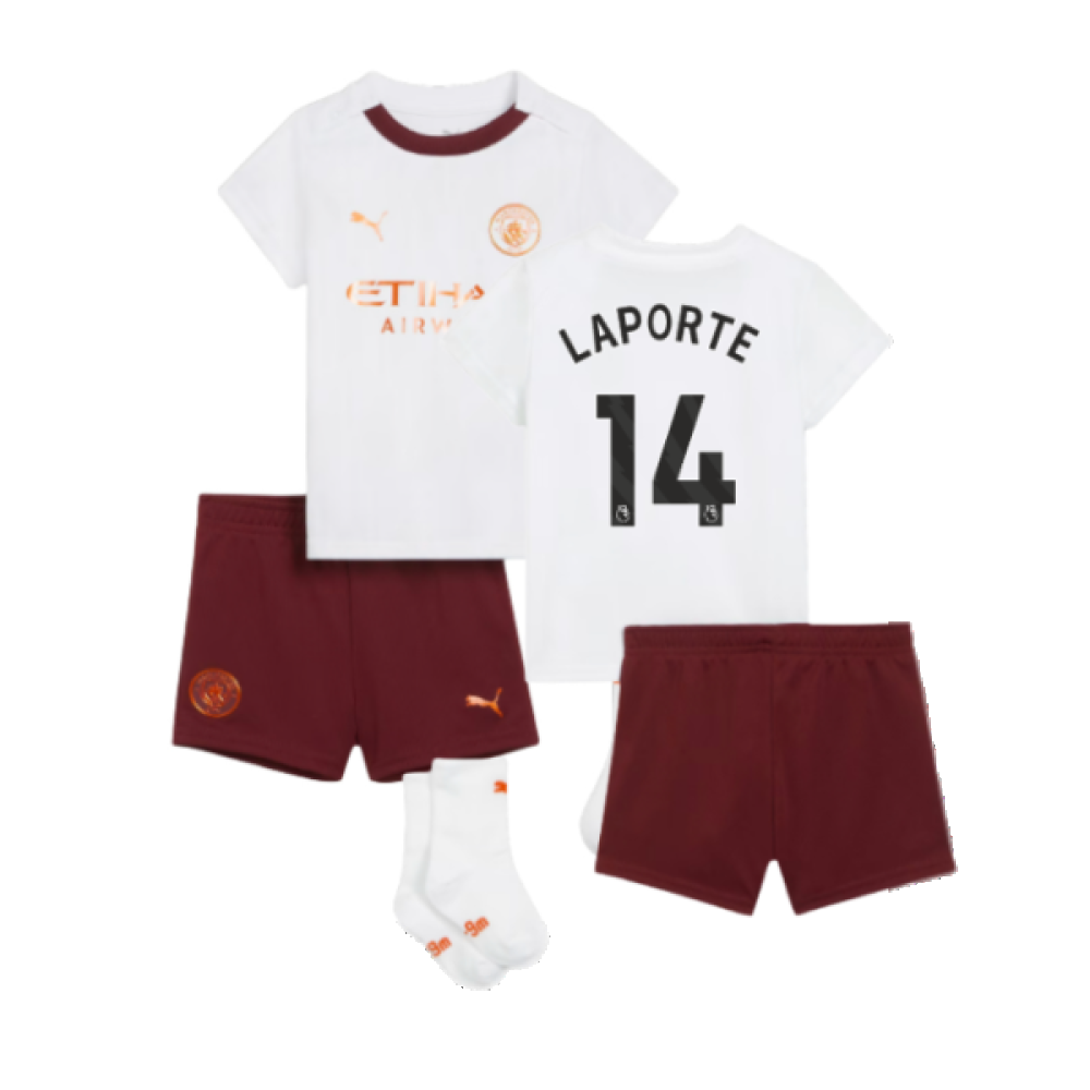 2023-2024 Man City Away Baby Kit (LAPORTE 14)