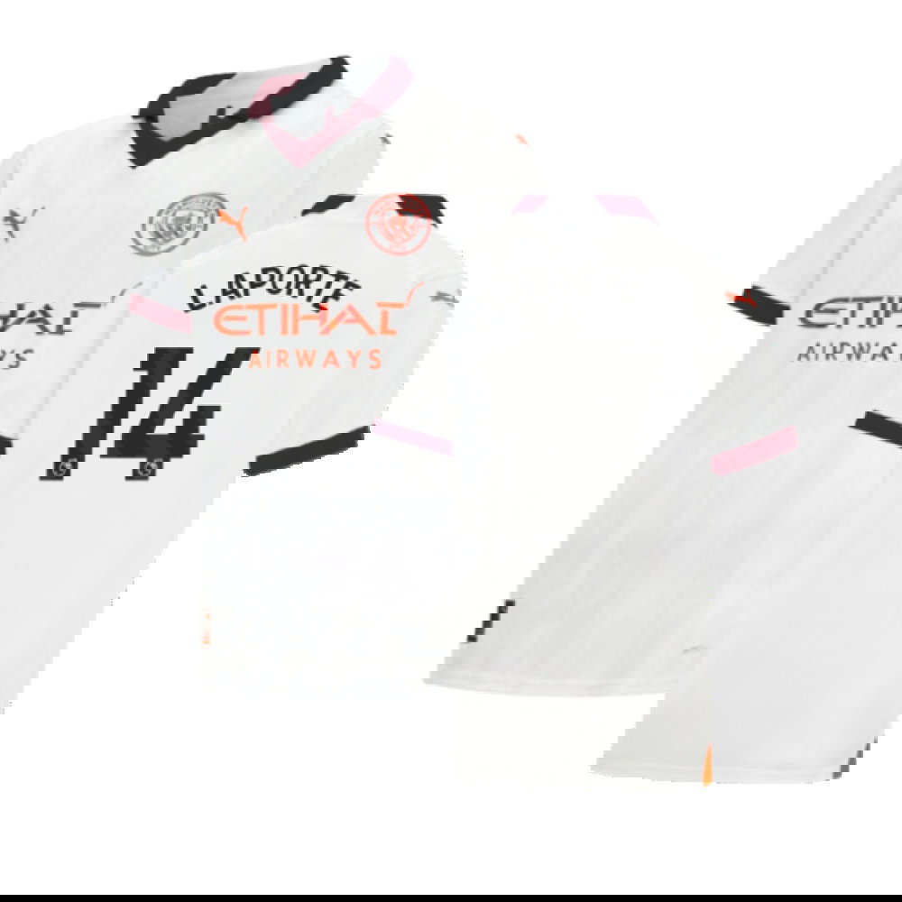 2023-2024 Man City Away Shirt (Kids) (LAPORTE 14)