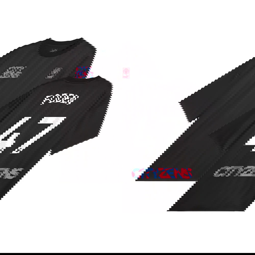 2023-2024 Man City FtblNrgy Jersey (Black) (FODEN 47)