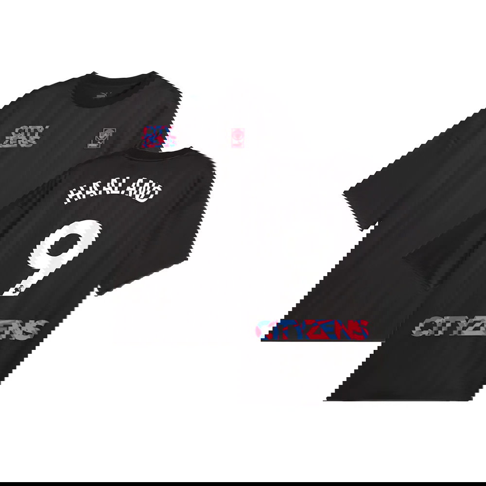 2023-2024 Man City FtblNrgy Jersey (Black) (HAALAND 9)