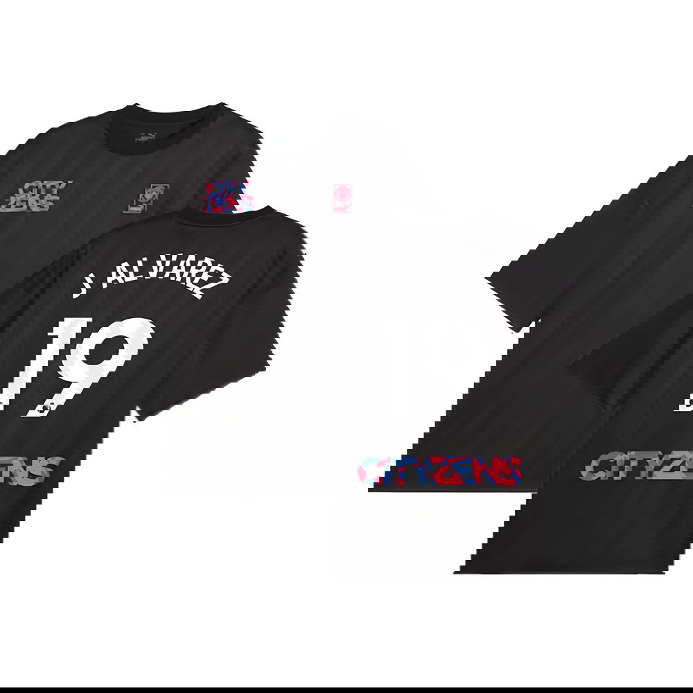 2023-2024 Man City FtblNrgy Jersey (Black) (J ALVAREZ 19)