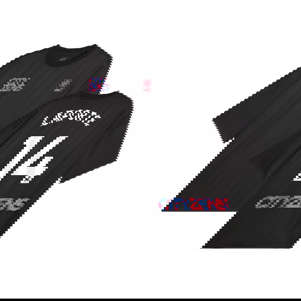 2023-2024 Man City FtblNrgy Jersey (Black) (LAPORTE 14)