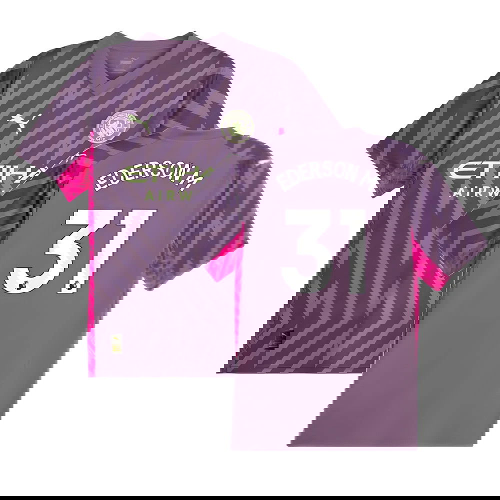 2023-2024 Man City Goalkeeper Shirt (Purple Charcoal) (Ederson M 31)