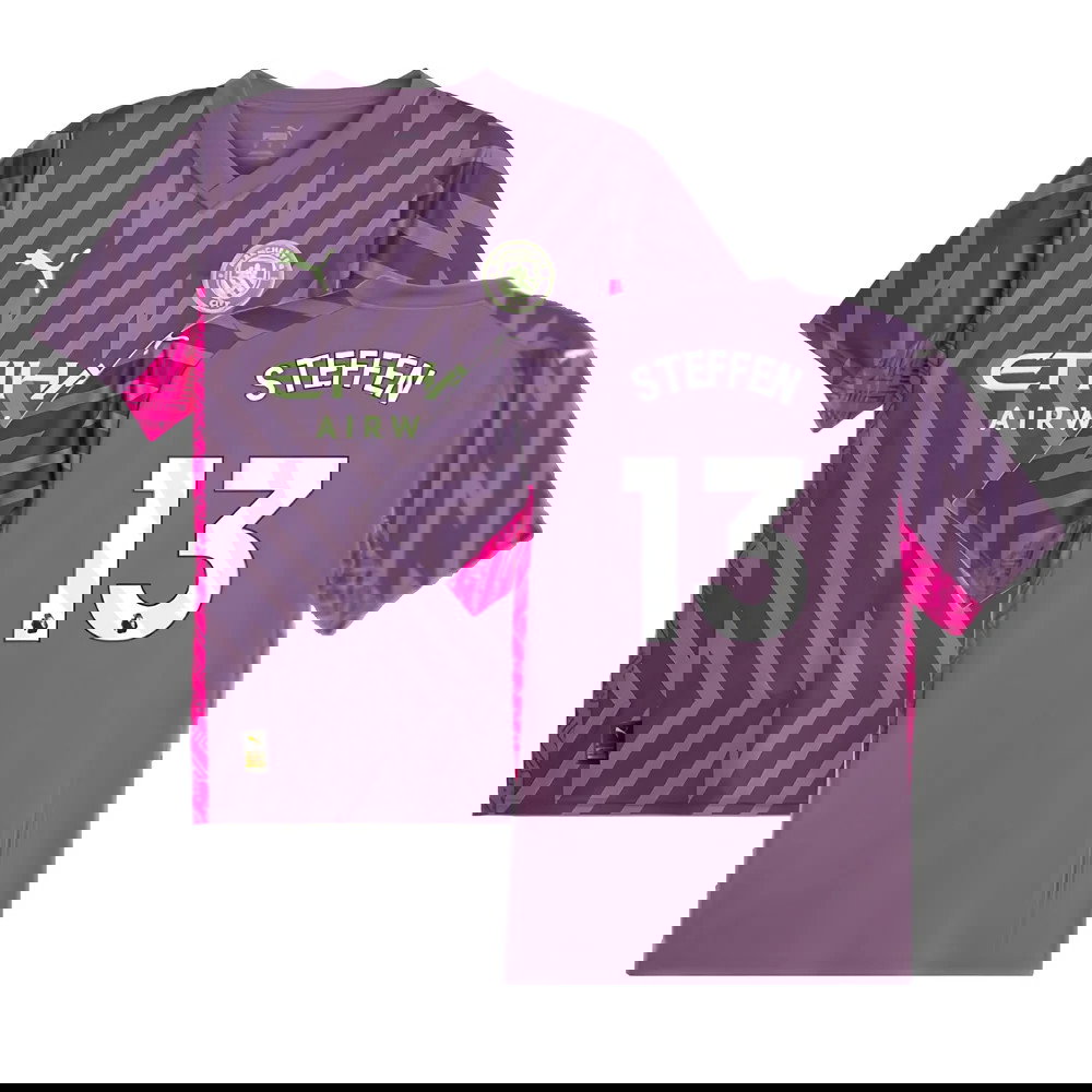 2023-2024 Man City Goalkeeper Shirt (Purple Charcoal) (Steffen 13)