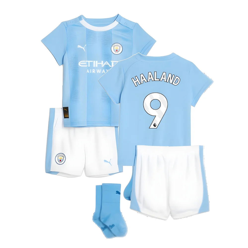 2023-2024 Man City Home Baby Kit (HAALAND 9)