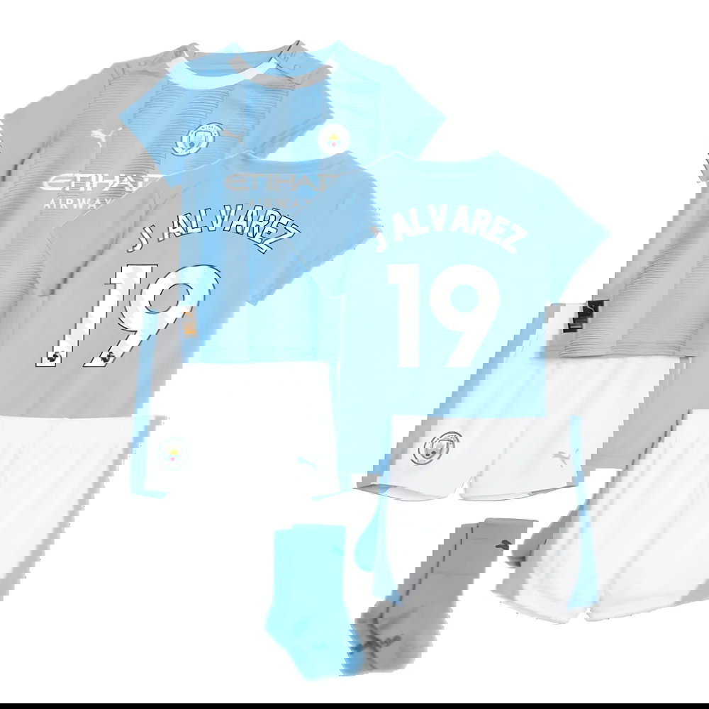 2023-2024 Man City Home Baby Kit (J ALVAREZ 19)