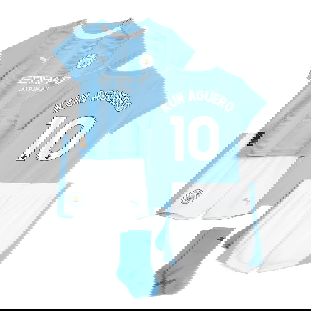 2023-2024 Man City Home Baby Kit (KUN AGUERO 10)