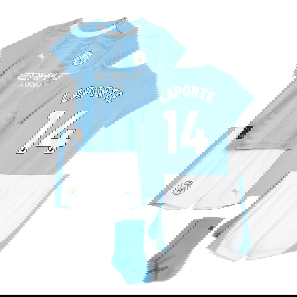 2023-2024 Man City Home Baby Kit (LAPORTE 14)