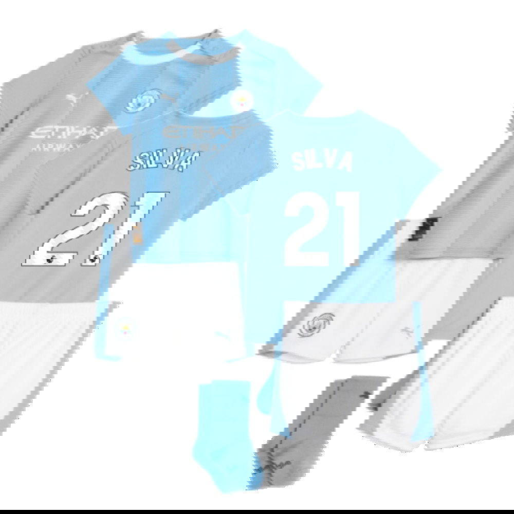 2023-2024 Man City Home Baby Kit (SILVA 21)
