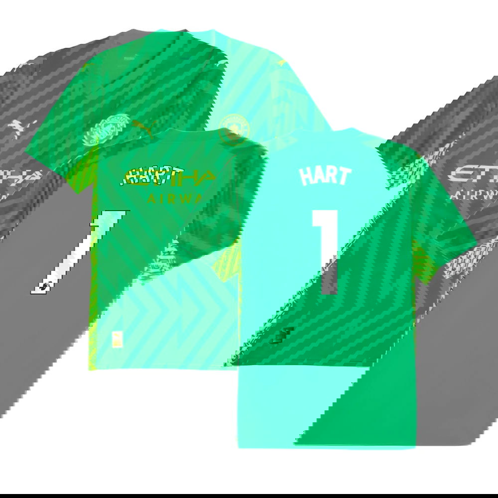 2023-2024 Man City Home Goalkeeper Shirt (Green) (Hart 1)