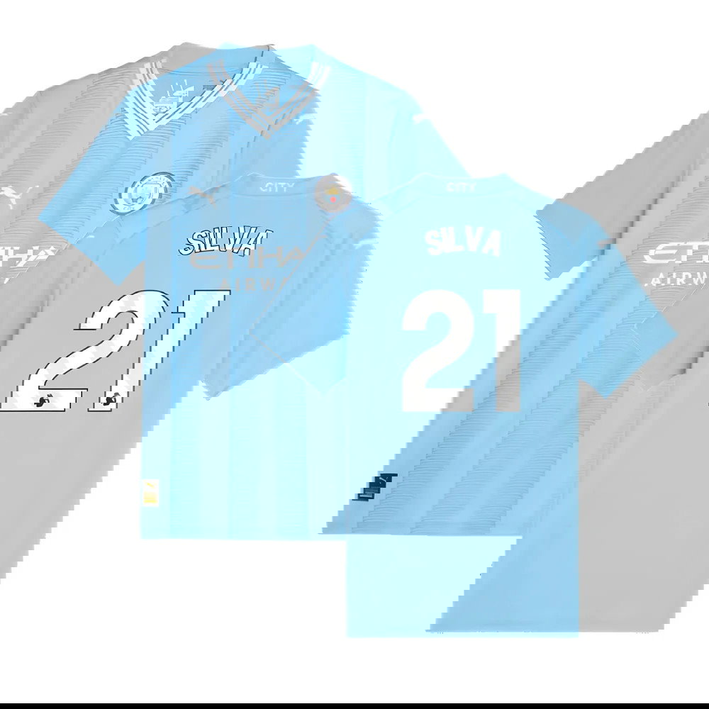 2023-2024 Man City Home Shirt (Ladies) (SILVA 21)
