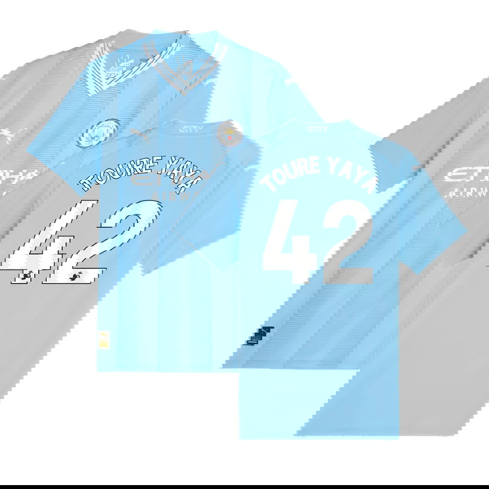 2023-2024 Man City Home Shirt (Ladies) (TOURE YAYA 42)