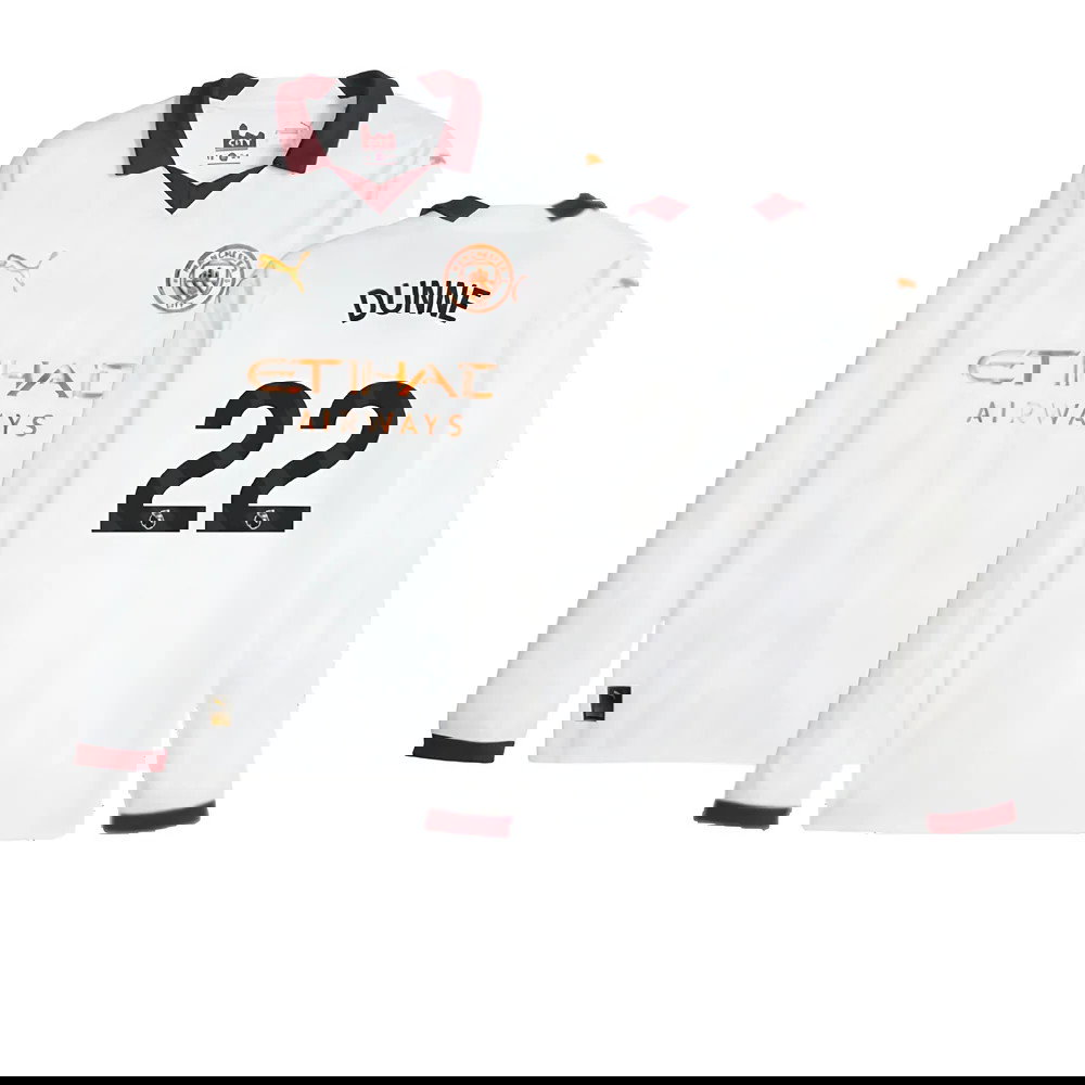 2023-2024 Man City Long Sleeve Away Shirt (DUNNE 22)