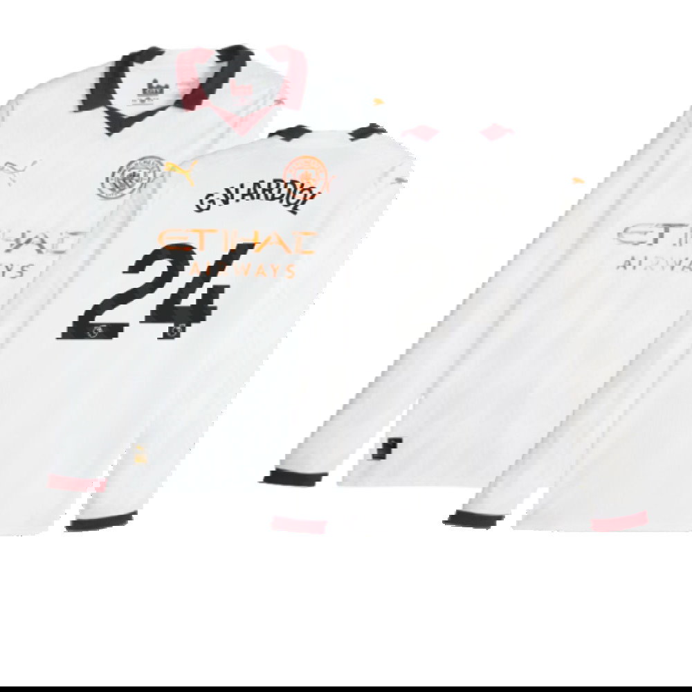 2023-2024 Man City Long Sleeve Away Shirt (Gvardiol 24)