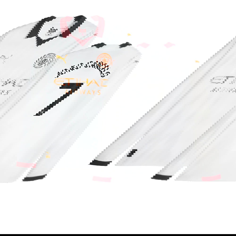 2023-2024 Man City Long Sleeve Away Shirt (JOAO CANCELO 7)